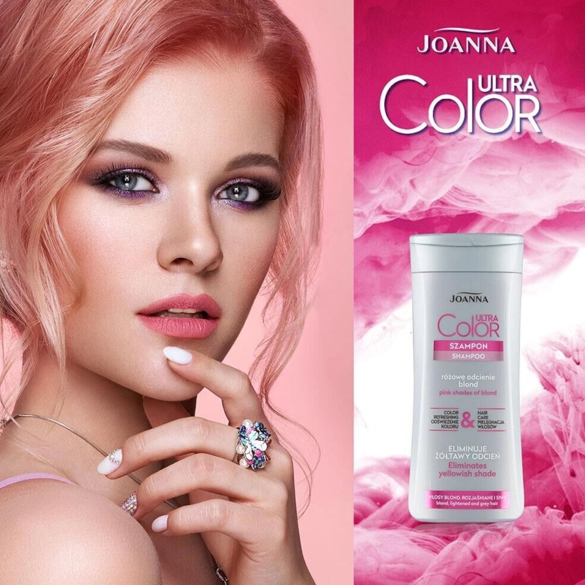 szampon zagęszczający włosy różowy