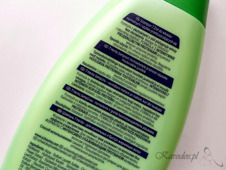 szampon zielony shamuma skład