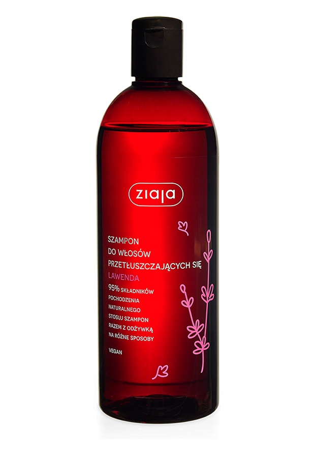vzerwono biakle opakowanie szampon i odżywka do włosów
