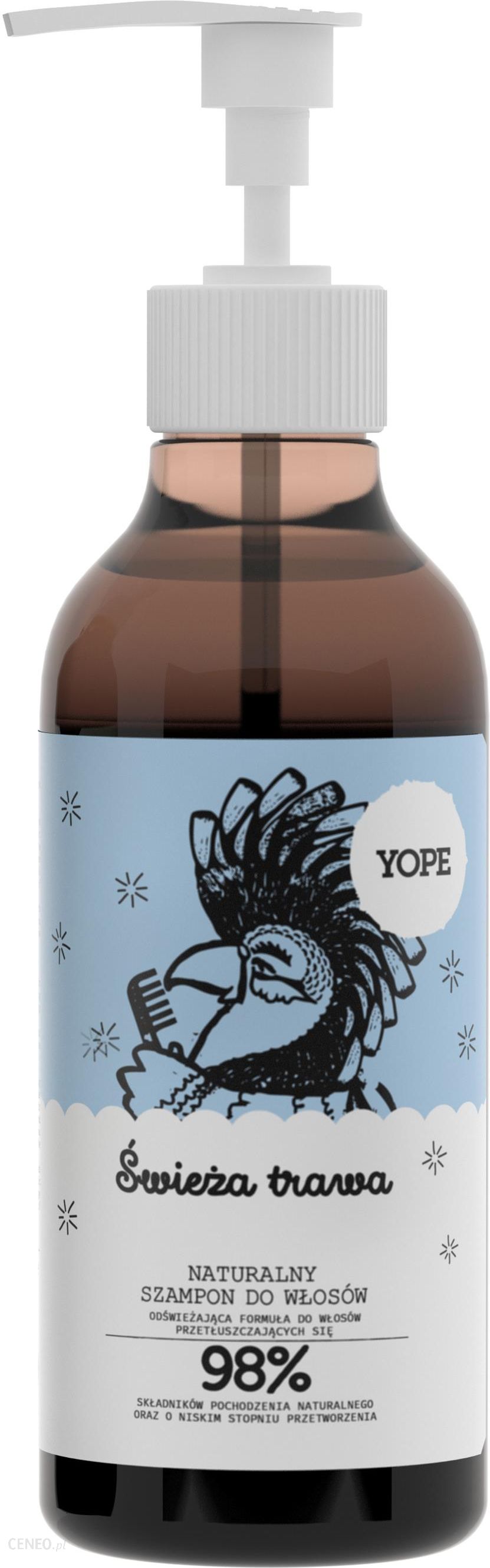 yope naturalny szampon do włosów przetłuszczających się świeża trawa 300ml